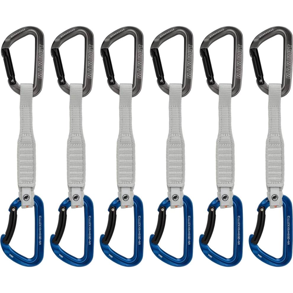 Mammut Workhorse Keylock 17 Cm Quickdraw Set - Set Van 6 - Grey-blue