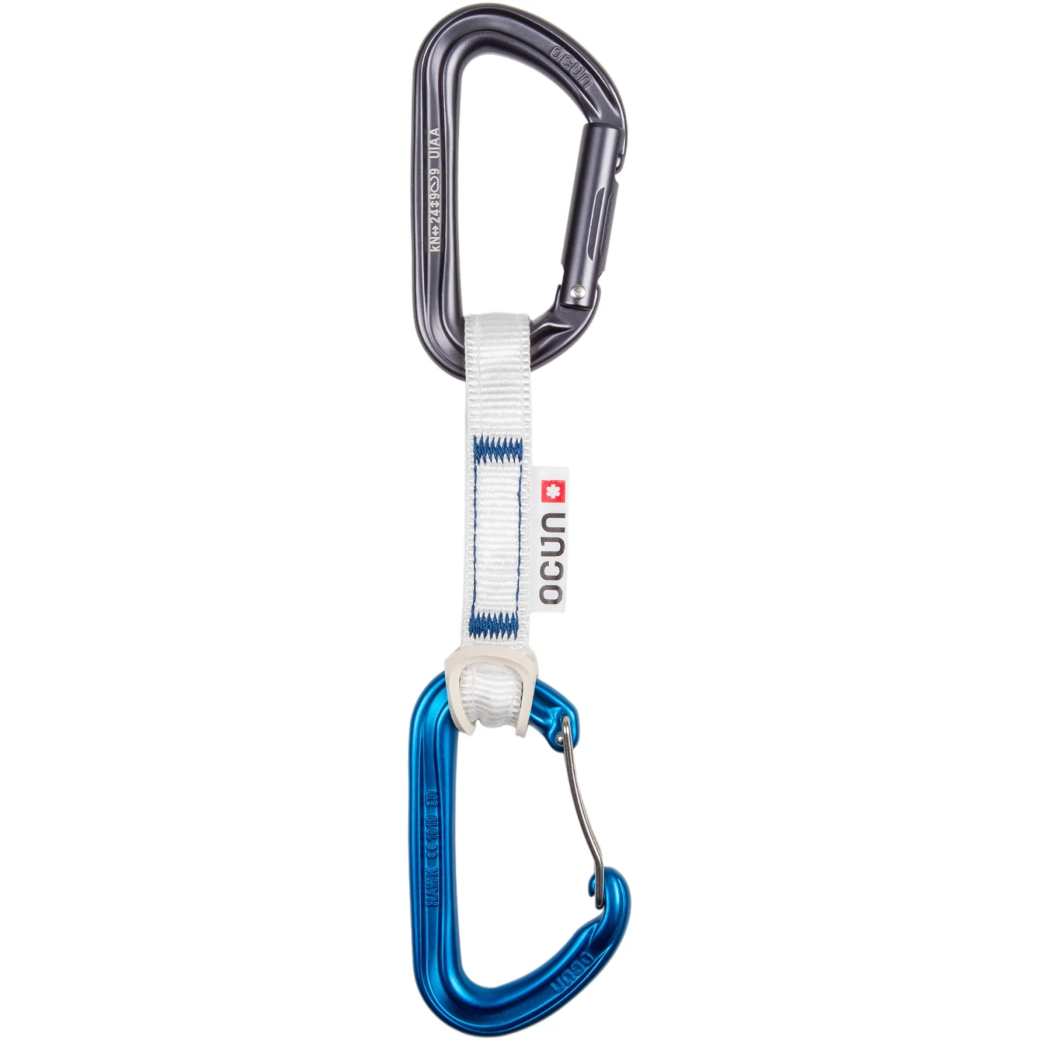 Ocun OcĂșn Hawk QD Combi Bio-DYN-Ring 15 Mm Quickdraw Set - 10 Cm - Pack Of 5 - Blauw - Afbeelding 2