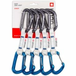 Ocun OcĂșn Hawk QD Combi Bio-DYN-Ring 15 Mm Quickdraw Set - 10 Cm - Pack Of 5 - Blauw