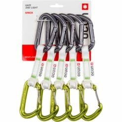 Ocun OcĂșn Hawk QD Combi Bio-DYN-Ring 15 Mm Quickdraw Set - 10 Cm - Pack Of 5 - Groen
