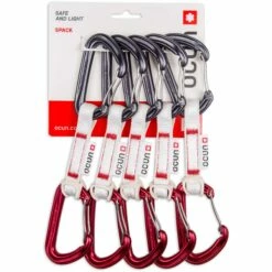 Ocun OcĂșn Hawk QD Wire Bio-DYN-Ring 15 Mm Quickdraw Set - 10 Cm - Pack Of 5 - Rood