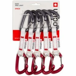 Ocun OcĂșn Kestrel QD Bio-DYN-Ring 15 Mm Quickdraw Set - 10 Cm - Pack Of 5 - Rood