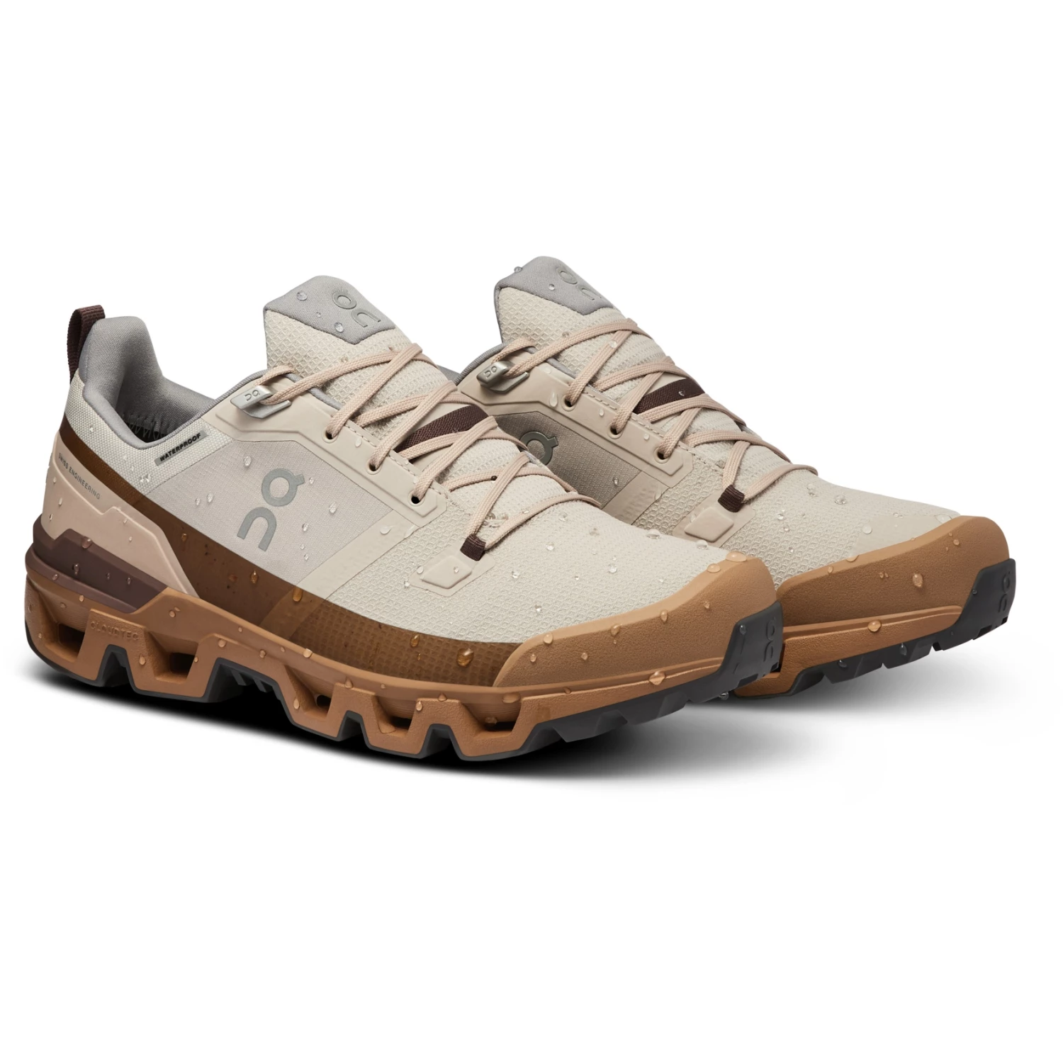 On Running On Cloudwander Waterproof Wandelschoenen - Pearl & Root
