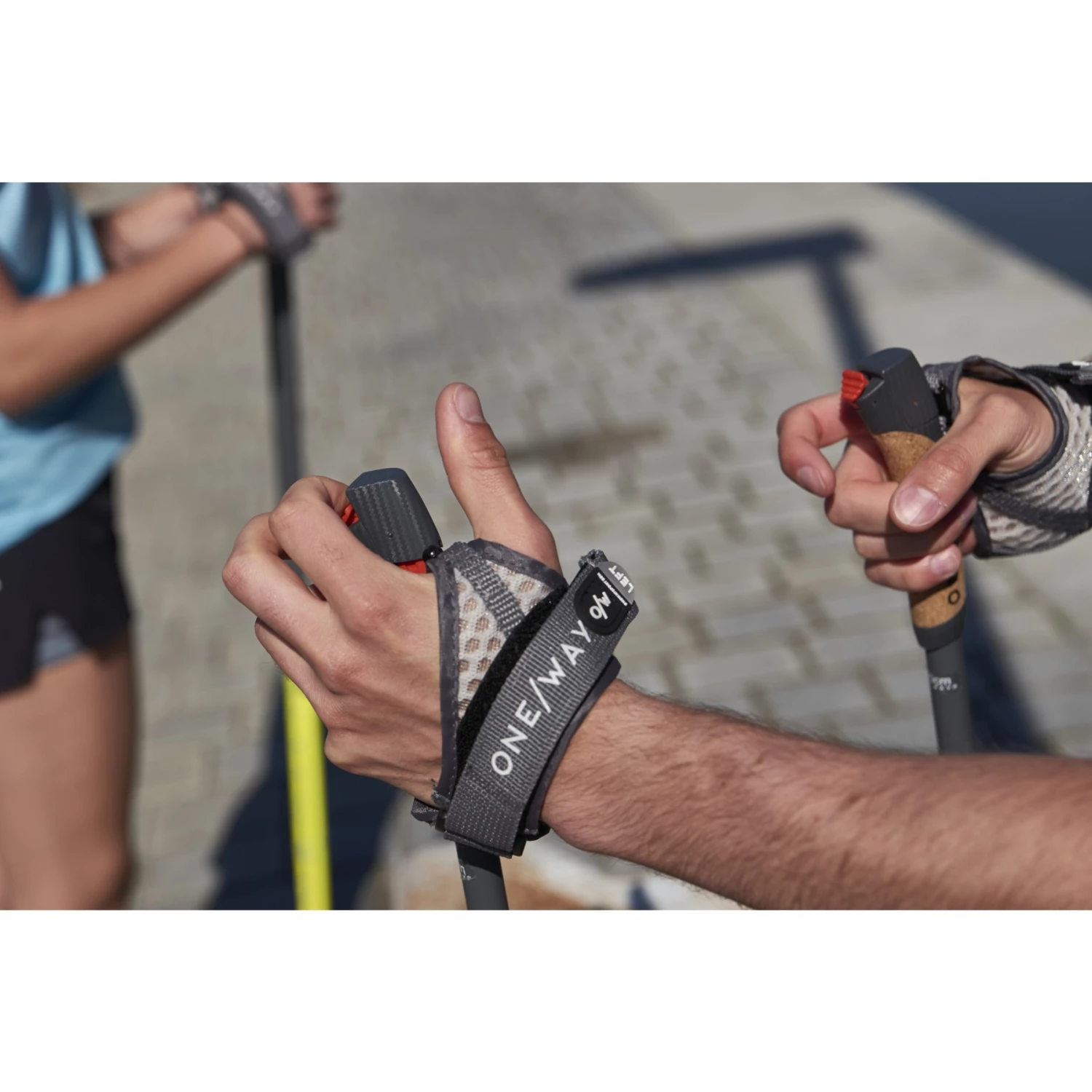 ONE WAY Team 2 MAG Nordic Walking Stokken (Paar) - Asphalt/neon Yellow - Afbeelding 4