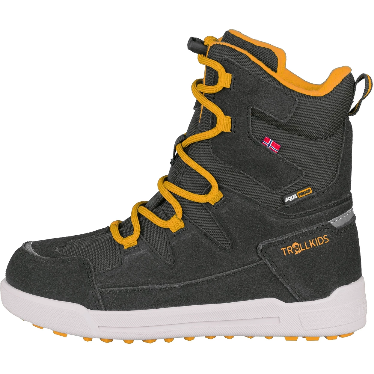 Trollkids Finnmark Kinder Winterlaarzen - Anthracite/Golden Yellow