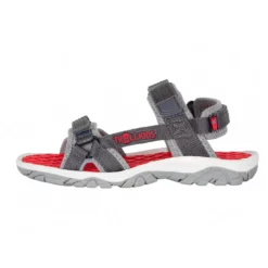 Trollkids Oslofjord Kinder Sandalen - Anthracite/Mystic Red