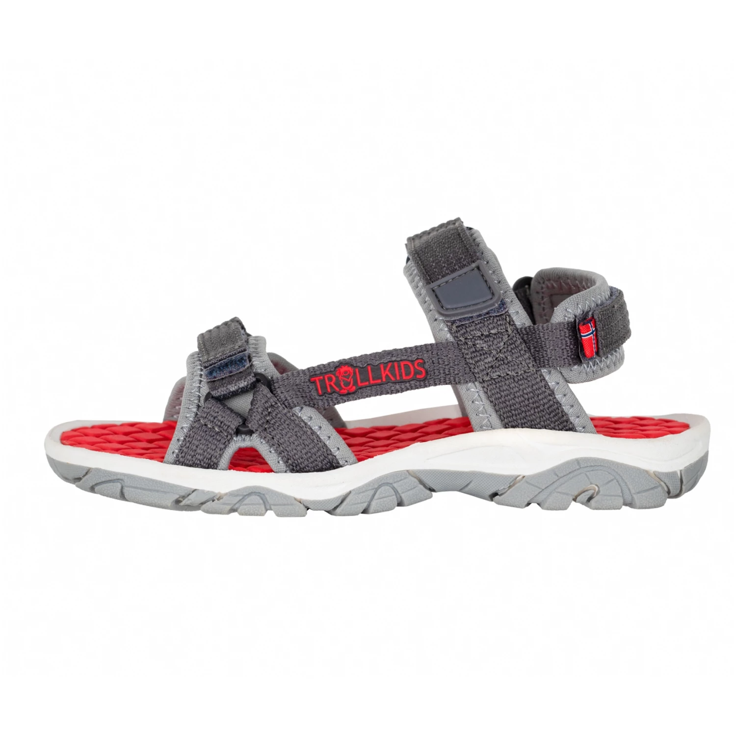 Trollkids Oslofjord Kinder Sandalen - Anthracite/Mystic Red
