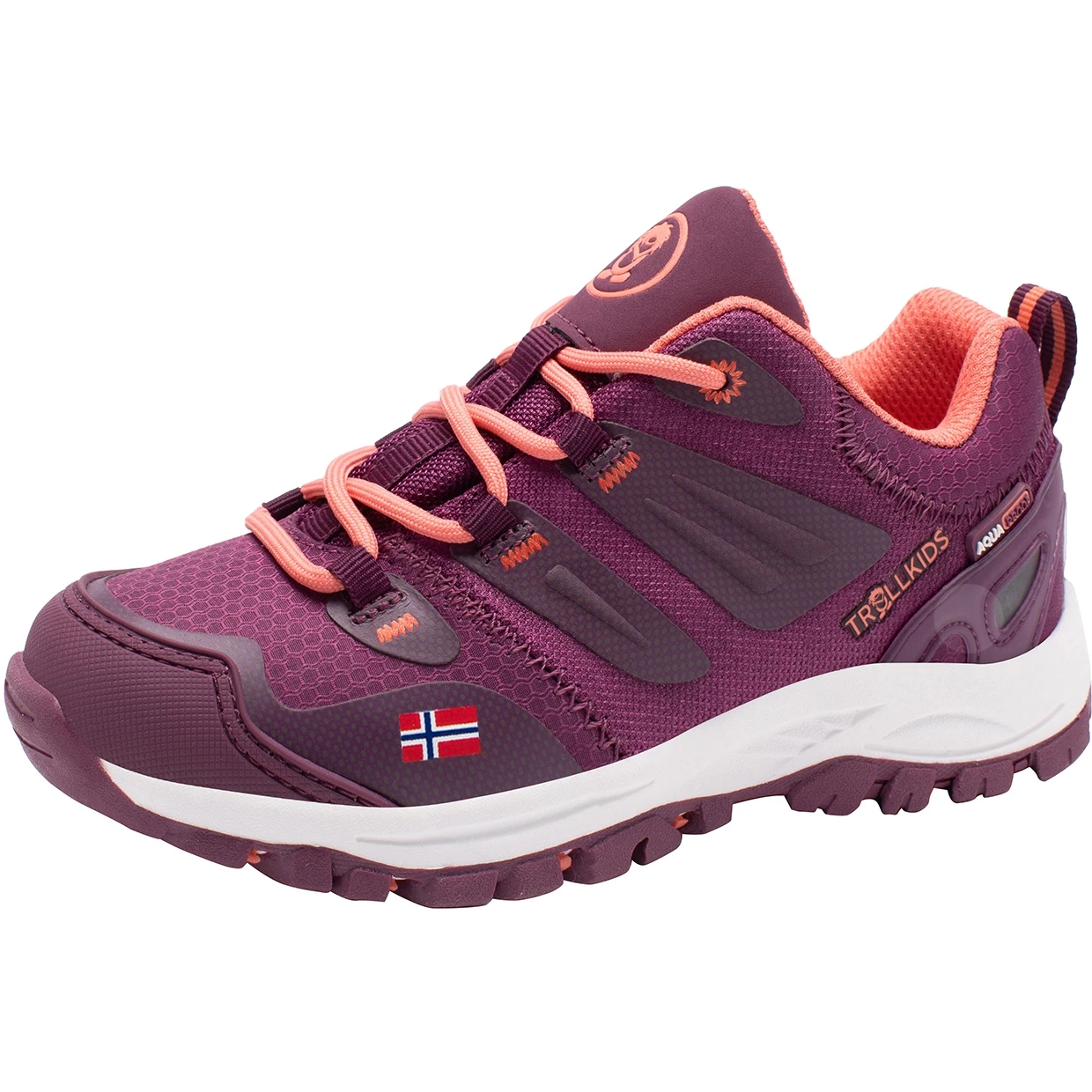 Trollkids Rondane Low Kinder Wandelschoenen - Mulberry/Peach