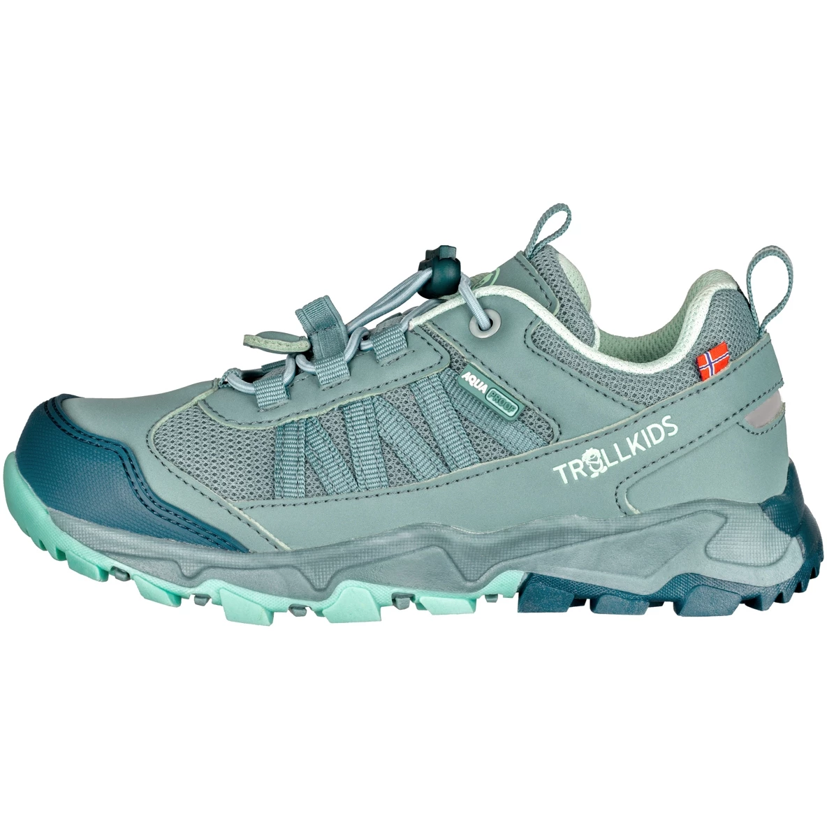 Trollkids Tronfjell Low Kinder Wandelschoenen - Glacier Green